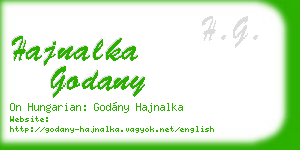 hajnalka godany business card